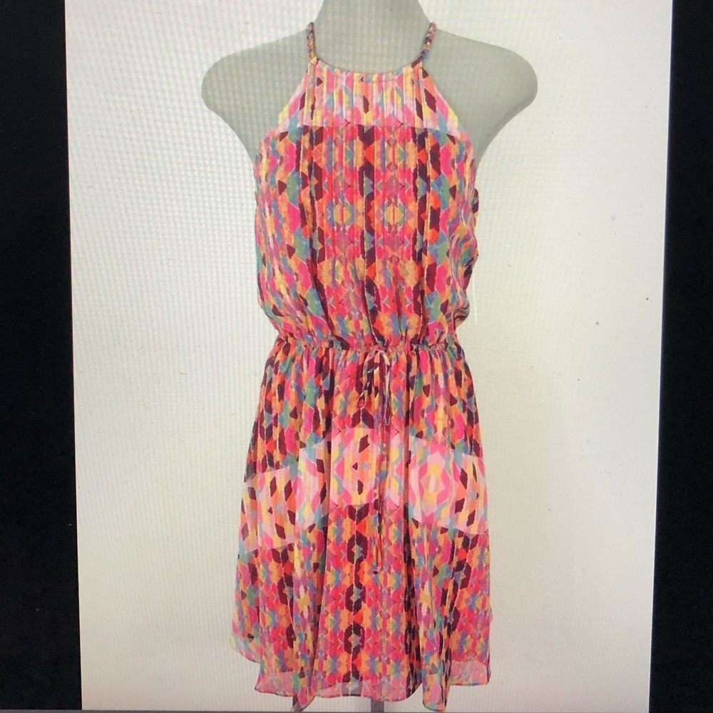 Jessica Simpson multicolored halter dress